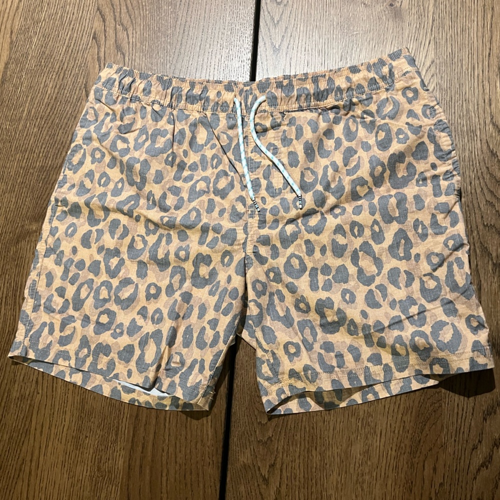 Target Men's Leopard Print Swim Trunks - Tan and Black
